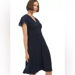 Zac Posen Blue Silk midi Dress size 10